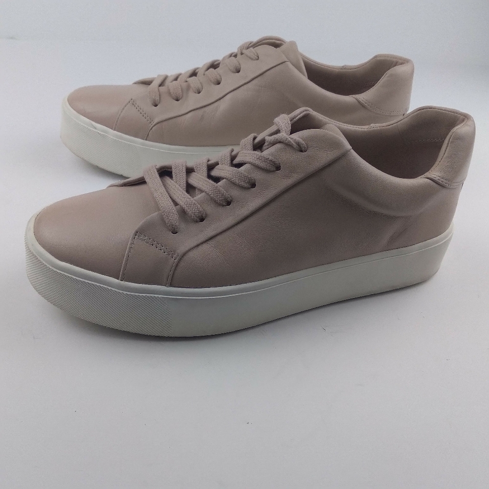 Vince taupe beige size 8 women platform sole lace up  sneakers size 8M